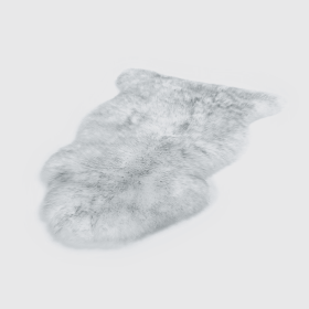 RUSTIC SHEEPSKIN SINGLE PELT RUG (Color: GRAY MIST, size: GRAY MIST)