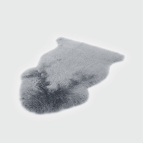 MODERN SHEEPSKIN RUG (Color: QUICKSILVER, size: QUICKSILVER)