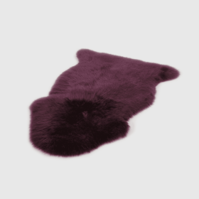 SHABBY CHIC SHEEPSKIN RUG (Color: BORDEAUX, size: BORDEAUX)