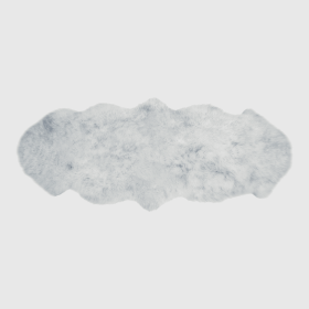 RUSTIC SHEEPSKIN DOUBLE PELT RUG (Color: GRAY MIST, size: GRAY MIST)