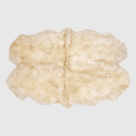 RUSTIC SHEEPSKIN QUARTO PELT RUG (Color: TABBY TIP, size: TABBY TIP)