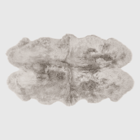CLASSIC SHEEPSKIN QUARTO PELT RUG (Color: CHATEAU GRAY, size: CHATEAU GRAY)