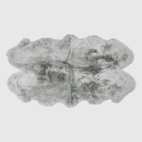 MODERN SHEEPSKIN QUARTO PELT RUG (Color: QUIET GRAY, size: QUIET GRAY)