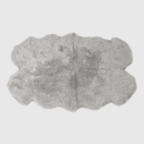 MODERN SHEEPSKIN QUARTO PELT RUG (Color: DOVE GRAY, size: DOVE GRAY)